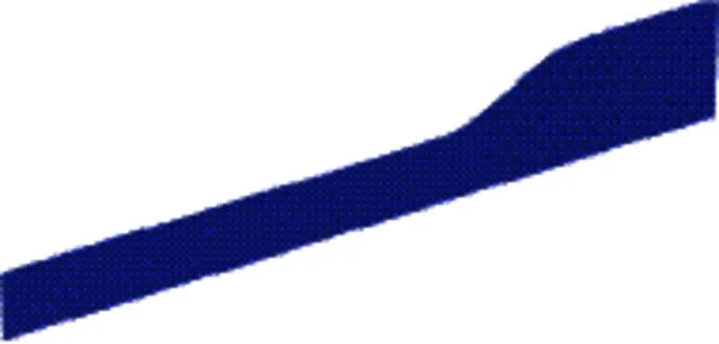 Geberit Bambini Dekorblende, Front für 3 Waschtisch-Arm., tieferes Becken links, blau