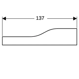 Geberit Bambini Dekorblende, Front für 3 Waschtisch-Arm., tieferes Becken links, rot – Bild 5