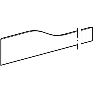 Geberit Bambini Dekorblende, Front für 3 Waschtisch-Arm., tieferes Becken rechts, rot – Bild 3