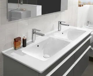 Villeroy & Boch SchrankDWT Venticello 1300x500mm re-eckig 2HL. m. ÜL. Weiß Alpin – Bild 2