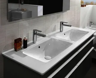 Villeroy & Boch SchrankDWT Venticello 1300x500mm re-eckig 2HL. m. ÜL. Weiß Alpin cplus – Bild 2