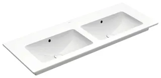 Villeroy & Boch Schrank-Doppelwaschtisch Venticello 1300x500mm Rechteck m. ÜL. Weiß Alpin – Bild 3