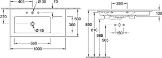 Villeroy & Boch SchrankWT Venticello 1000x500mm re-eckig BP links 1HL. m. ÜL. Weiß Alpin – Bild 4