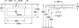 Villeroy & Boch SchrankWT Venticello 1000x500mm re-eckig BP links m. ÜL. Weiß Alpin cplus – Bild 4