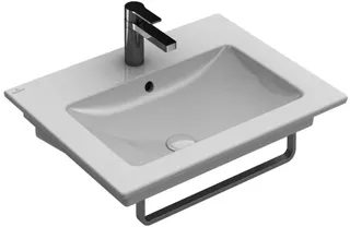 Villeroy & Boch Waschbecken Venticello 655x500mm Rechteck 1HL. mit Überlauf Weiß Alpin – Bild 2