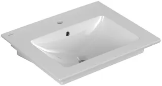 Villeroy & Boch Waschbecken Venticello 600x505mm Rechteck 1HL. mit Überlauf Weiß Alpin – Bild 3