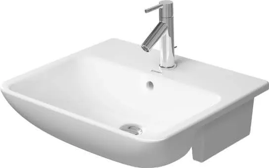 Duravit Halbeinbau-Waschtisch ME by Starck 550 mm mit ÜL, mit HLB, 1 HL, weiß