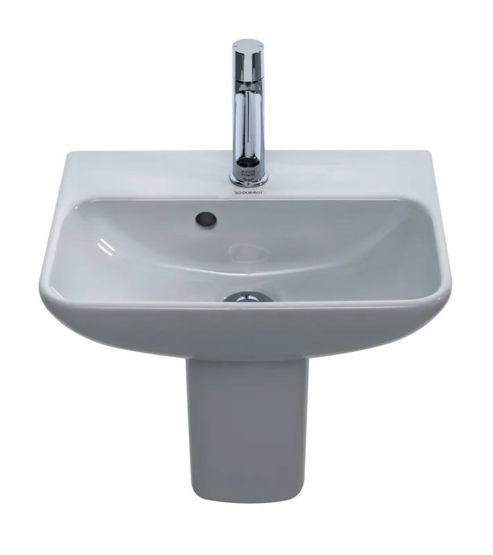 Duravit Handwaschbecken ME by Starck 450 mm mit ÜL, mit HLB, 1 HL, weiß