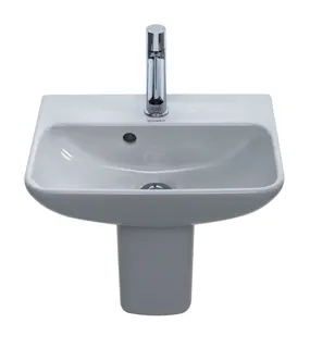 DU Handwaschbecken ME by Starck 450 mm mit ÜL, mit HLB, 1 HL, weiß
