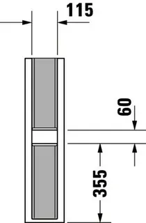 Duravit Standsäule ME by Starck für 233565, 233560, 233555, weiß – Bild 4