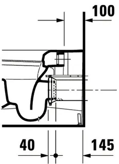 Duravit Stand-WC ME by Starck 600 mm, TS, BTW Abg.waagr.,f.SW m.verd.Anschl.,weiß – Bild 2