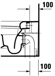Duravit Stand-WC ME by Starck 600 mm, TS, BTW Abg.waagr.,f.SW m.verd.Anschl.,weiß – Bild 3