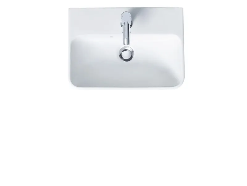 Duravit Waschtisch ME by Starck 600 mm mit ÜL, mit HLB, 1 HL, weiß