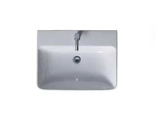 Duravit Waschtisch ME by Starck 650 mm mit ÜL, mit HLB, 1 HL, weiß