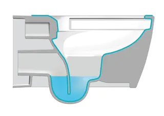Duravit Wand-WC ME by Starck 570 mm Tiefspüler, rimless, Durafix, weiß – Bild 3