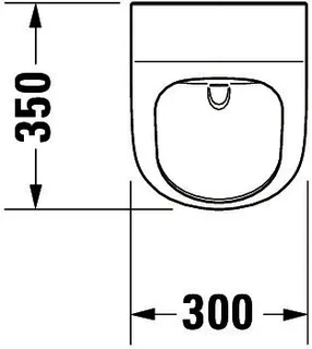 Duravit Urinal ME by Starck, Zulauf v.hinten rimless, ohne Fliege, weiß WonderGliss – Bild 4