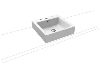 Kaldewei WB PURO Mod.3156,460x460mm,alpwe,PEFF ,AD,m. 3HL,mÜL,chr