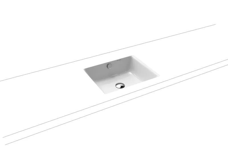 Kaldewei WB PURO UNTERBAUWASCHTISCH Mod.3159, 460x385mm,alpinweiß,PEFF,AD,mÜL,chr