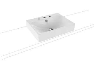 Kaldewei WB SILENIO Mod.3042,600x460mm,alpwe, PEFF,AD,m. 3HL,mÜL,chr