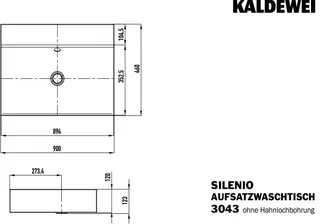 Kaldewei WB SILENIO Mod.3043,900x460mm,alpwe, PEFF,AD,oÜL – Bild 2