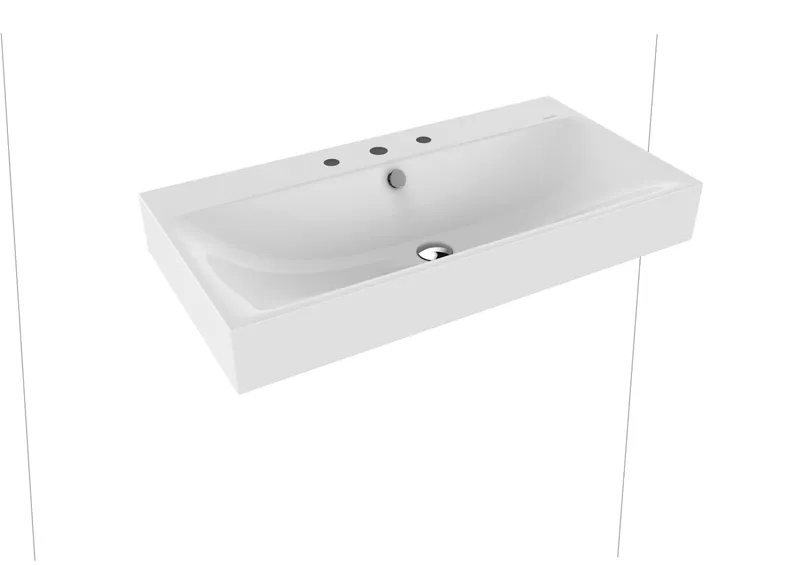 Kaldewei WB SILENIO WANDWASCHTISCH Mod.3045, 900x460mm,alpwe,PEFF,AD,m. 3HL,mÜL,chr