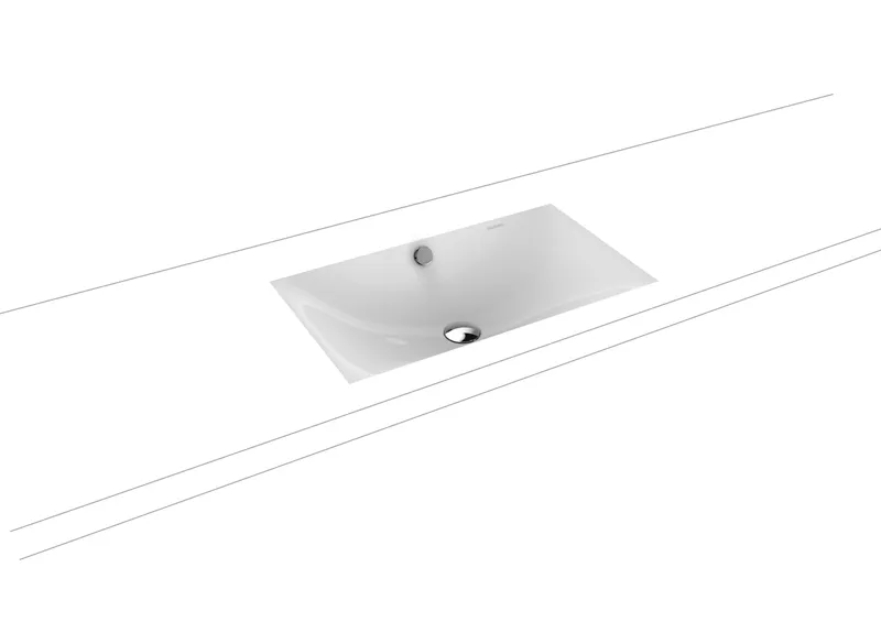 Kaldewei WB SILENIO UNTERBAUWASCHTISCH Mod. 3047,634x391mm,alpwe,PEFF,AD,mÜL,chr