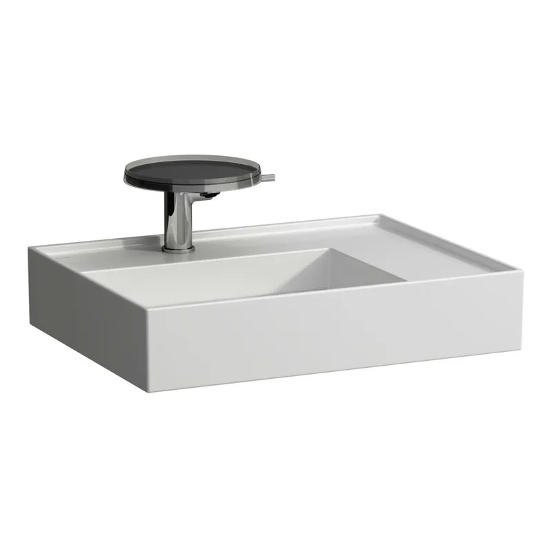 Waschtisch K-LAUFEN 460x600x150 1 Hlo.Ül. versteckter Abl. Ablg. rechts we