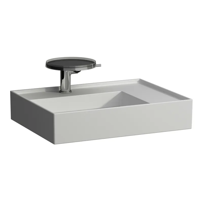 Waschtisch K-LAUFEN 460x600x150 3 Hlo.Ül. versteckter Abl. Ablg. rechts we ma.