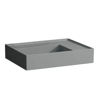 Waschtisch K-LAUFEN 460x600x150 o. Hlo.Ül. versteckter Abl. Ablg. rechts grau ma.