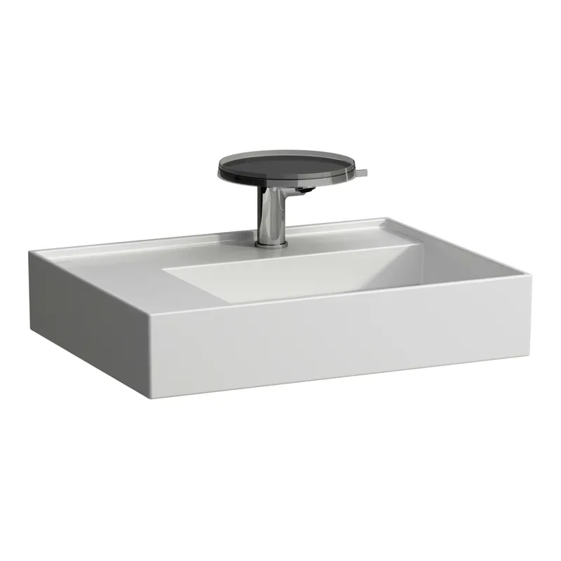 Waschtisch K-LAUFEN 460x600x150 3 Hlo.Ül. versteckter Abl. Ablg. links we