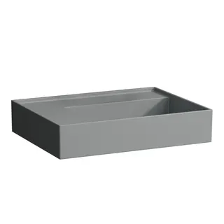 Waschtisch K-LAUFEN 460x600x150 o. Hlo.Ül. versteckter Abl. Ablg. links grau ma.