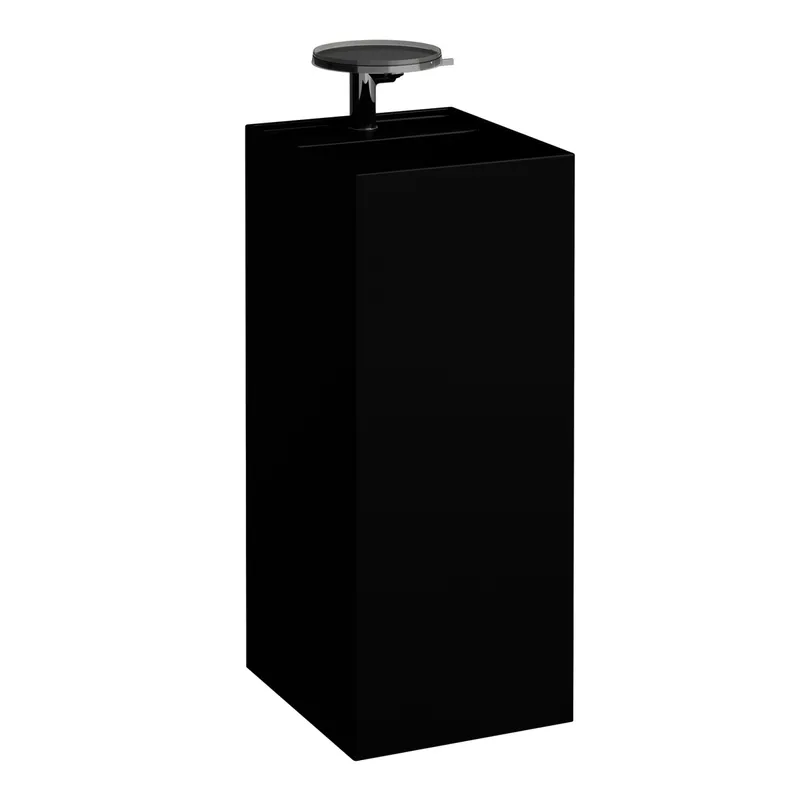Waschtisch freist. K-LAUFEN 435x375x900 3 Hahnloch ohne Überlauf schwarz glänzend