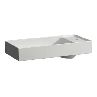 Waschtisch-Schale K-LAUFEN 350x750x150 1 Hahnloch ohne Überlauf m. Armaturenbank rechts weiß