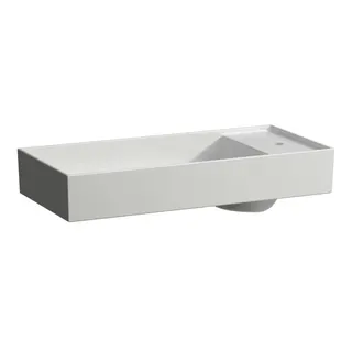 Waschtisch-Schale K-LAUFEN 350x750x150 3 Hahnloch ohne Überlauf m. Armaturenbank rechts weiß