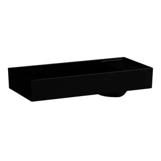 Waschtisch-Schale K-LAUFEN 350x750x150 1 Hahnloch ohne Überlauf m.Armaturenbank rechts schw glzd