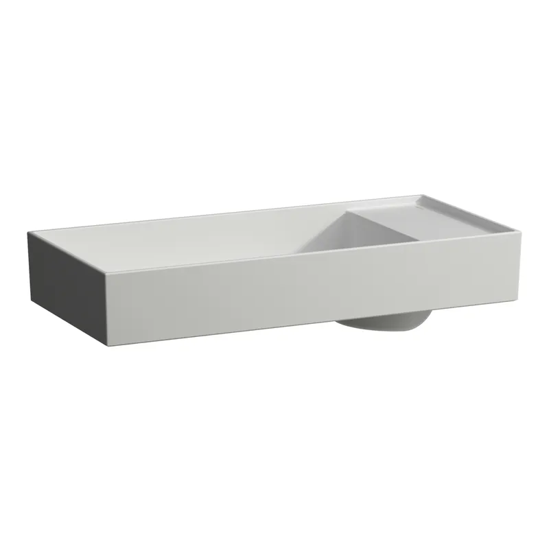 Waschtisch-Schale K-LAUFEN 350x750x150 ohne Hahnloch ohne Überlauf m.Armaturenbank rechts we matt