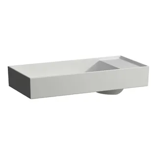 Waschtisch-Schale K-LAUFEN 350x750x150 ohne Hahnloch ohne Überlauf m.Armaturenbank rechts we matt