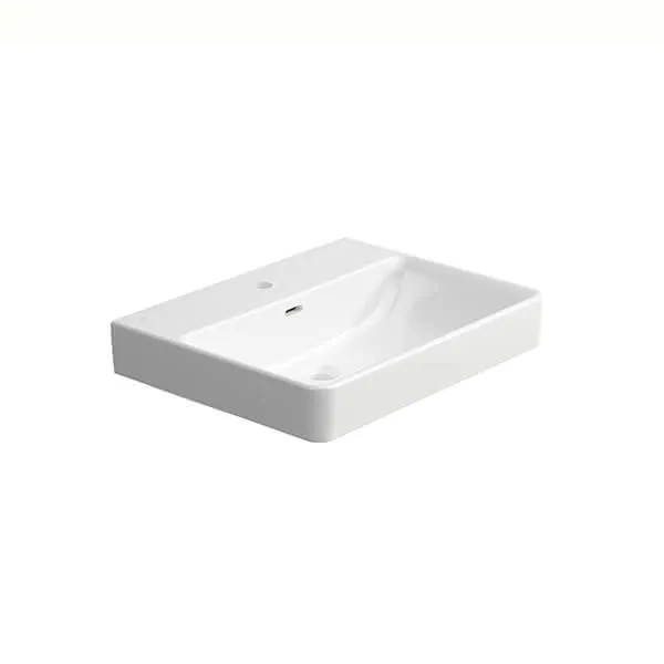 Laufen Waschtisch PRO S 465x600x175 ohne Hahnloch ohne Überlauf Überlaufkanal unten geschlossen LCC weiß