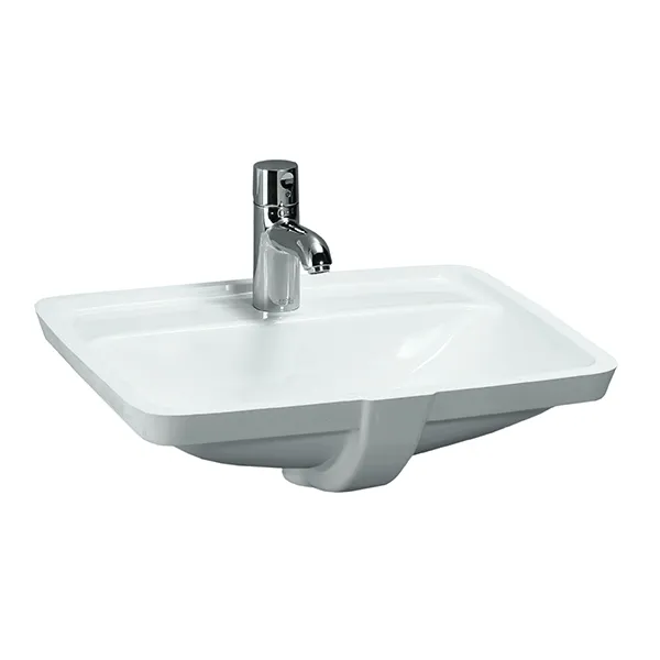 Laufen Einbau-Waschtisch von unten PRO S 400x525x170 ohne Hahnloch mit Überlauf m. Hahnlochbank LCC weiß
