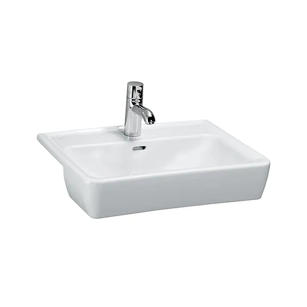 Laufen Halbeinbau-Waschtisch PRO A 440x560x185 1 Hahnloch mit Überlauf weiß