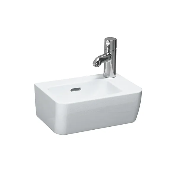 Laufen HWB PRO A 250x360x165 asym. 1 Hahnloch rechts mit Überlauf LCC weiß