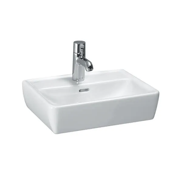 Laufen Aufsatz-HWB PRO A 340x450x145 1 Hahnloch mit Überlauf weiß