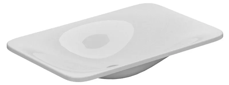Keuco Keramik-Waschtisch Edition 400 31570, ohne Hahnlochbohrung, weiß, 600x16x400mm