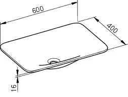 Keuco Keramik-Waschtisch Edition 400 31570, ohne Hahnlochbohrung, weiß, 600x16x400mm – Bild 2