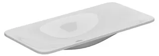 Keuco Keramik-Waschtisch Edition 400 31580, ohne Hahnlochbohrung, weiß, 800x16x400mm