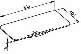 Keuco Keramik-Waschtisch Edition 400 31580, ohne Hahnlochbohrung, weiß, 800x16x400mm – Bild 2