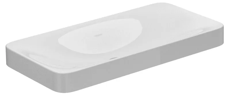 Keuco Keramik-Waschtisch Edition 400 31580, ohne Hahnlochbohrung, weiß, 800x75x400mm