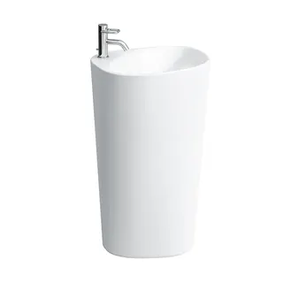 Laufen Waschtisch m. integr. Säule Palomba 435x525x900 1 Hahnloch ohne Überlauf LCC weiß