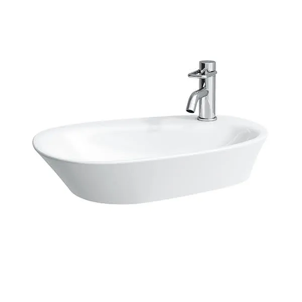Laufen Waschtisch-Schale PALOMBA 400x600x130 1 Hahnloch rechts mit Überlauf weiß