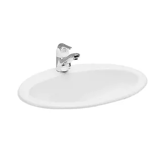 Laufen Einbau-Waschtisch von oben INDOVA 480x610x195 1 Hahnloch mit Überlauf vorne weiß